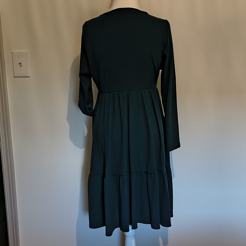 Torrid Dark Green Long Sleeve Dress